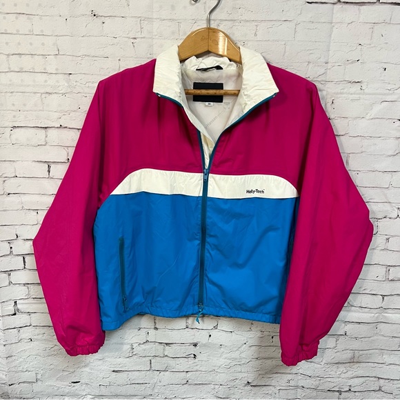 Helly Hansen Jackets & Blazers - Vintage Helly Hansen HellyTech Colorblock Full Zip Jacket Women Medium Pink Blue